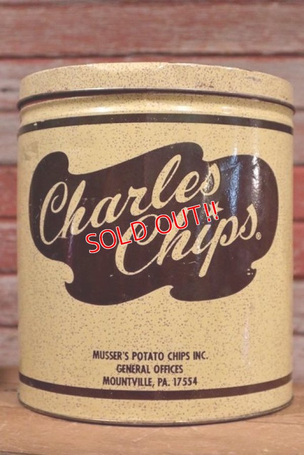 画像1: dp-190701-28 Charles Chips / Vintage Potato Chips Can