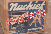 dp-190701-12 nuchief Brand / OKANOGAN Apples Vintage Wood Box