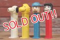 pz-130917-04 PEANUTS Gang / early 1990's PEZ Dispenser Set of 4