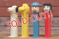 pz-130917-04 PEANUTS Gang / early 1990's PEZ Dispenser Set of 4