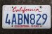 画像1: dp-190801-03 License Plate "California" (1)