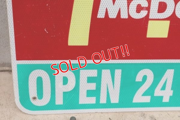 画像3: dp-190801-40 McDonald's / Road Side Sign "OPEN 24 HOURS"