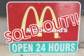 dp-190801-40 McDonald's / Road Side Sign "OPEN 24 HOURS"