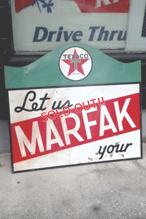 画像1: dp-190801-37 TEXACO / 1940's MARFAK W-side Sign