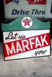 画像1: dp-190801-37 TEXACO / 1940's MARFAK W-side Sign (1)
