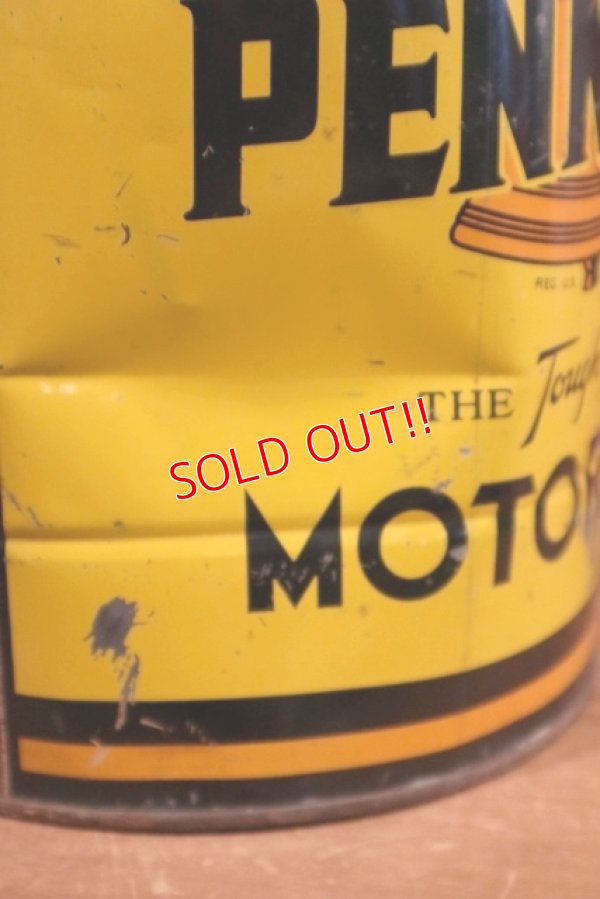 画像6: dp-190801-18 PENNZOIL / 1950's 4 U.S.Quarts Motor Oil Can
