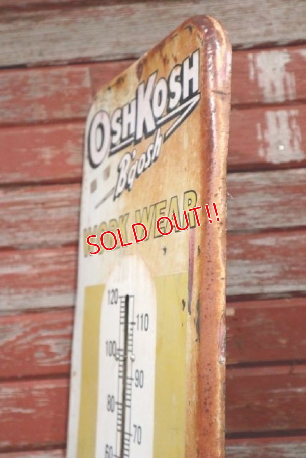 画像3: dp-190801-44 OSHKOSH / 1940's Advertising Thermometer