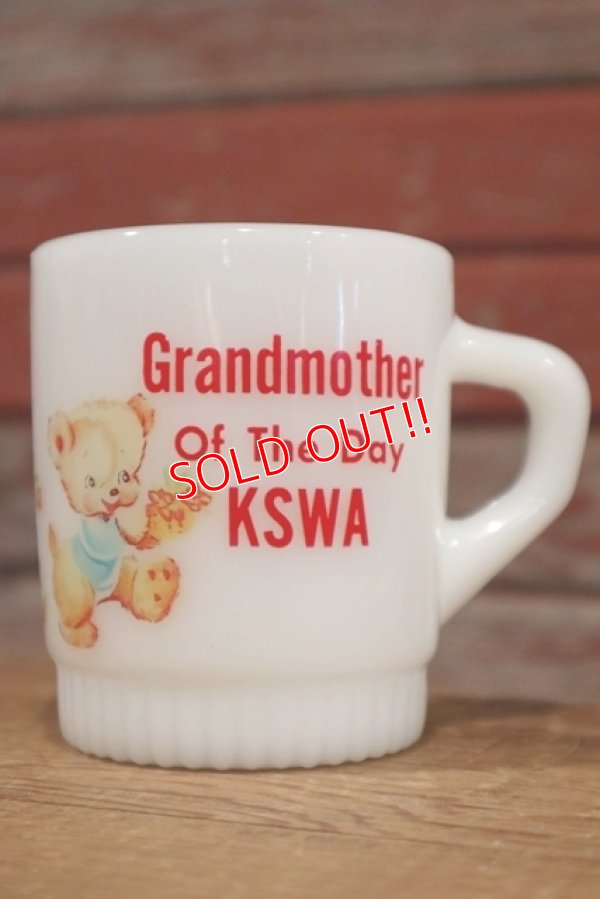 画像1: nfk-190801-10 Fire-King/ Grandmother  OF The Day KSWA Ribbed Bottom Mug
