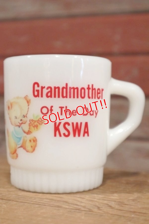 画像1: nfk-190801-09 Fire-King/ Grandmother  OF The Day KSWA Ribbed Bottom Mug