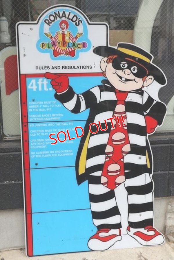 画像1: ct-190801-41 McDonald's / Hamburgler Play Place Sign