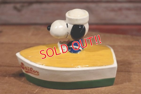 画像6: ct-190801-11 Snoopy / Determined 1976 Coin Bank "Sailor"