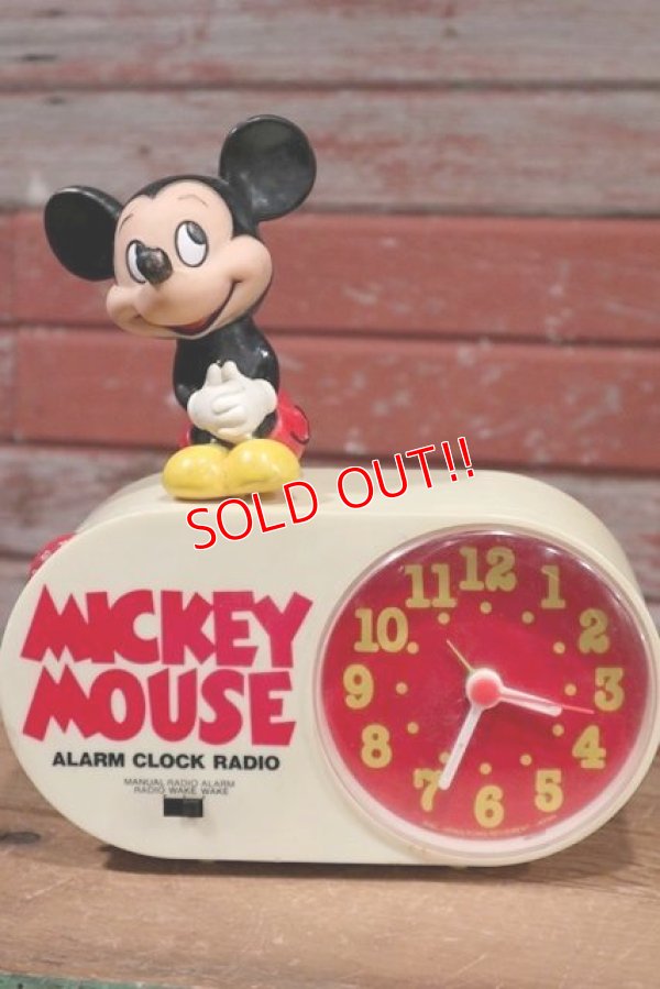 画像1: ct-190905-64 Mickey Mouse / 1970's-1980's Alarm Clock Radio