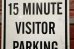 画像3: dp-190901-41 Road Sign "15 MINUTE VISITOR PARKING AAA"