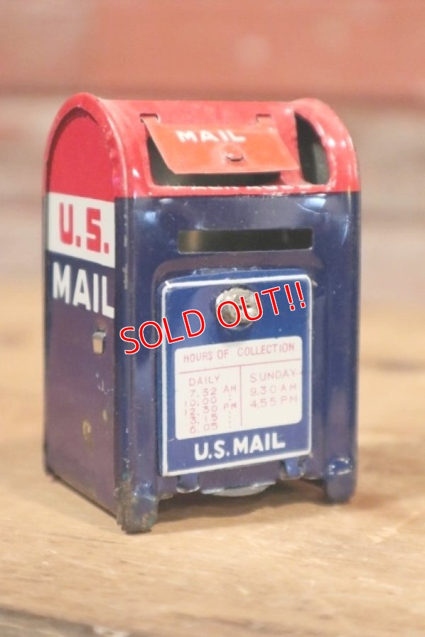 画像1: ndp-190901-01 U.S.MAIL / Vintage Miniature Post Coin Bank