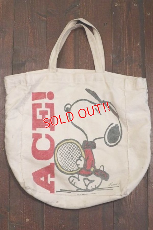 画像1: ct-190901-12 Snoopy / 1970's Tote Bag