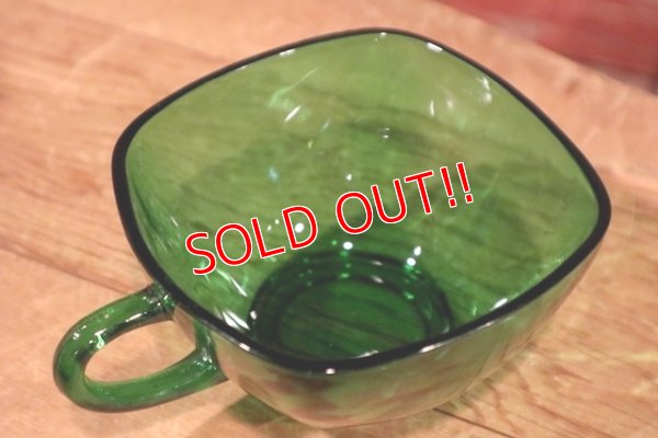 画像4: nfk-190801-12 Fire-King / 1950's Forest Green Charm Cup & Sauser