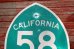 画像2: dp-191001-11 Road Sign "CALIFORNIA 58" (2)