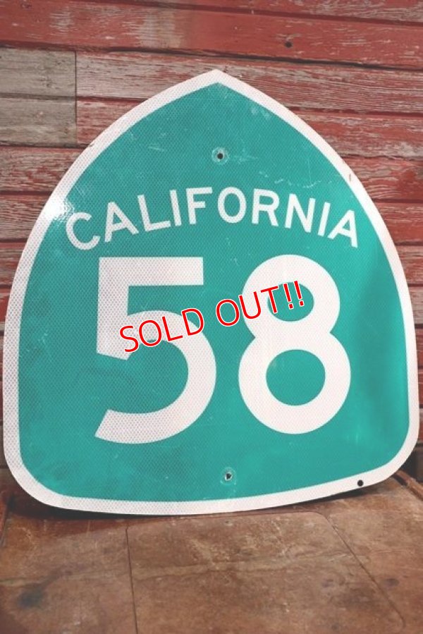 画像1: dp-191001-11 Road Sign "CALIFORNIA 58"