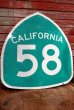 画像1: dp-191001-11 Road Sign "CALIFORNIA 58" (1)