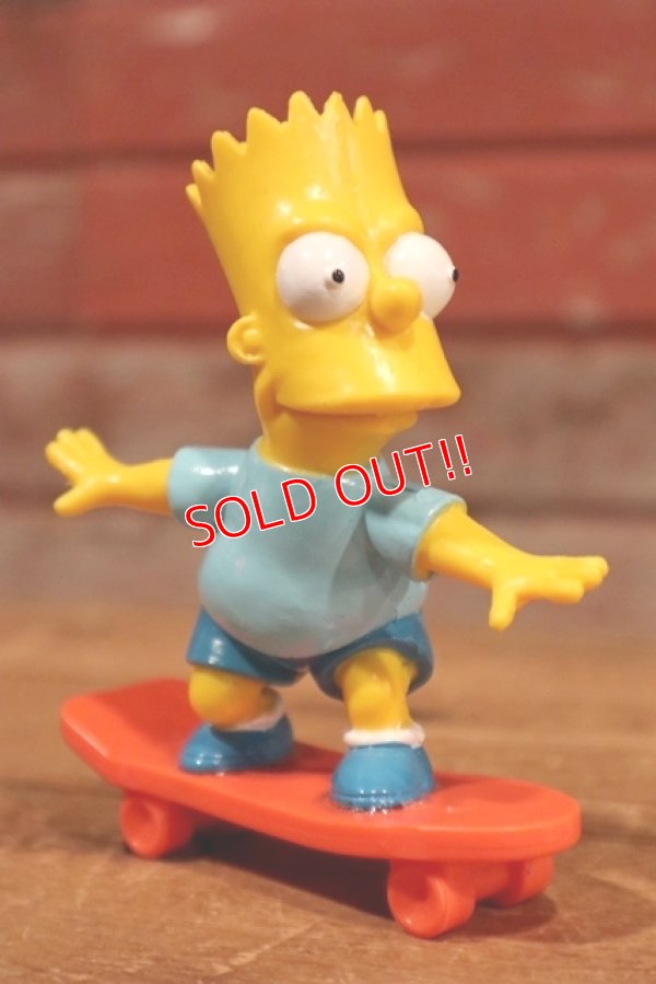 画像1: ct-191001-17 the Simpsons / Bart 1990's PVC "Skateboard"