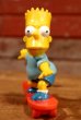 画像2: ct-191001-17 the Simpsons / Bart 1990's PVC "Skateboard" (2)