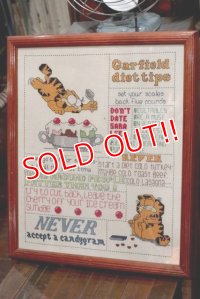 ct-190905-88 Garfield / 1980's Cross-stitch Wall Deco