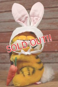 ct-191001-43 Garfield / DAKIN 1980's Plush Doll "Easter Bunny"