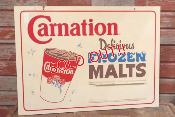 画像1: dp-190901-31 Carnation / Vintage Plastic Sign