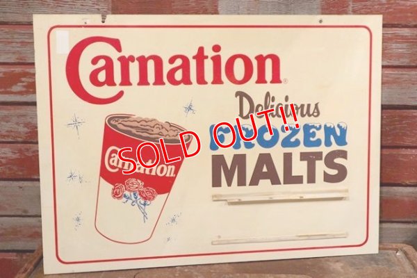 画像1: dp-190901-31 Carnation / Vintage Plastic Sign