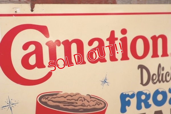 画像4: dp-190901-31 Carnation / Vintage Plastic Sign