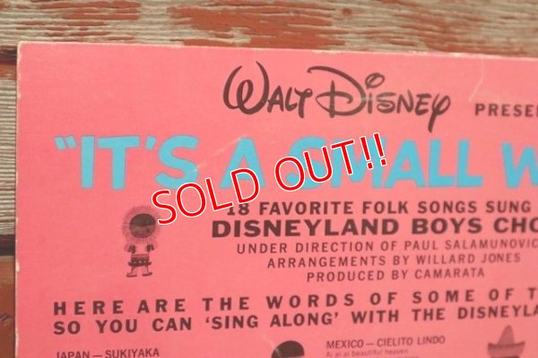 画像6: ct-190905-82 Walt Disney's It's A Small World / 1960's Record