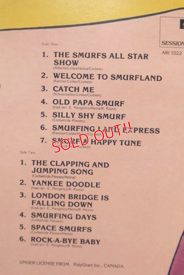 画像6: ct-190912-01 Smurfs / The Smurfs All Star Show 1980's Record