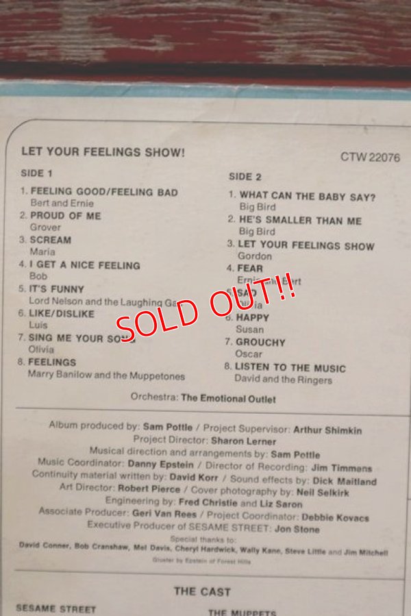 画像6: ct-190910-02 Sesame Street / LET YOUR FEELINGS SHOW! 1977 Record