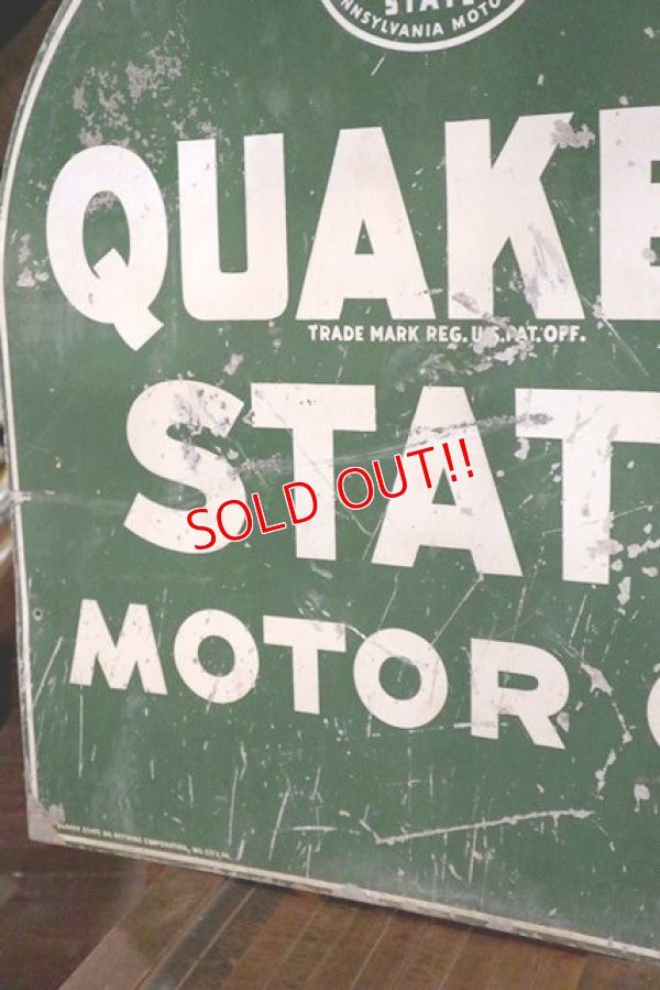 画像3: dp-190901-28 Quaker State / 1940's W-side Metal Sign