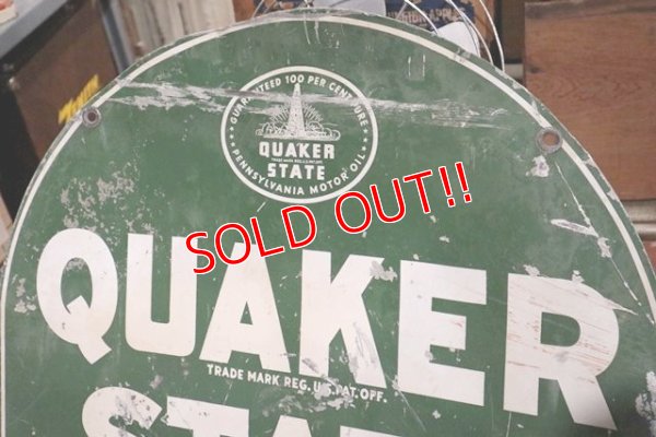 画像2: dp-190901-28 Quaker State / 1940's W-side Metal Sign