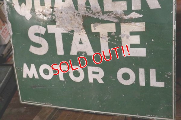 画像9: dp-190901-28 Quaker State / 1940's W-side Metal Sign