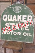 dp-190901-28 Quaker State / 1940's W-side Metal Sign