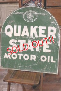 dp-190901-28 Quaker State / 1940's W-side Metal Sign