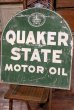 画像1: dp-190901-28 Quaker State / 1940's W-side Metal Sign (1)