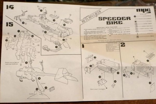 画像9: ct-191101-13 STAR WARS / mpc 1980's Speeder Bike Scale Model Kit
