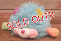 ct-191001-07 Popples / 1986 Blue Puffling Popple "Blue" Doll