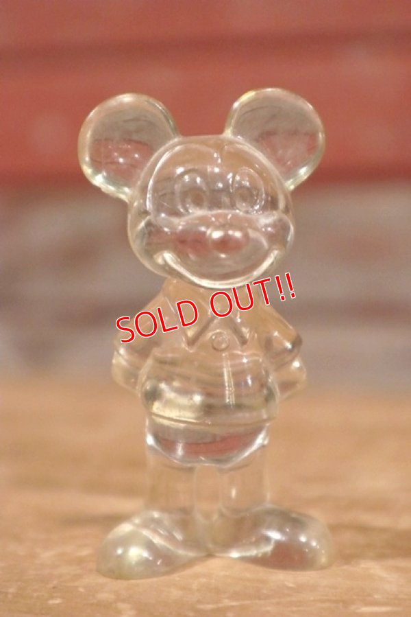 画像1: ct-191001-99 Mickey Mouse / 1970's Clear Plastic Figure