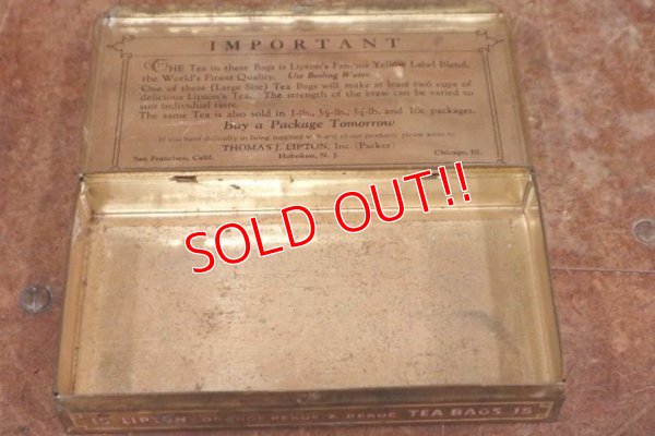 画像5: dp-191110-09 LIPTON'S / 1940's TEA BAGS Tin Can