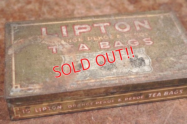 画像1: dp-191110-09 LIPTON'S / 1940's TEA BAGS Tin Can
