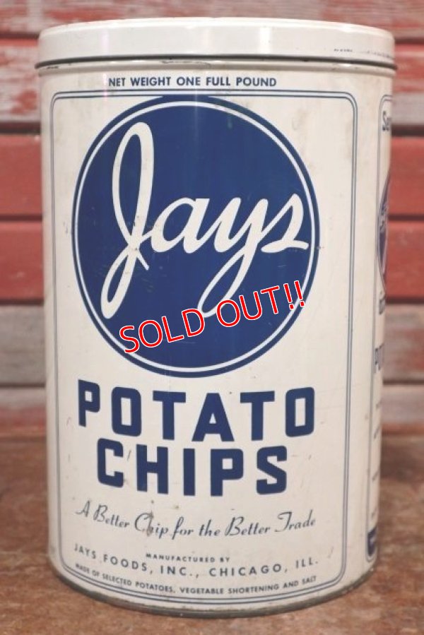 画像1: dp-191110-01 Jay's / Vintage Potato Chips Can