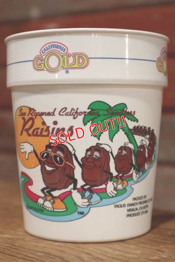 画像1: ct-191101-21 California Raisins / 1987Plastic Cup "Gold"