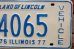 画像3: dp-191101-42 1970's License Plate "ILLINOIS" Antique Vehicle (3)