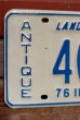 画像2: dp-191101-42 1970's License Plate "ILLINOIS" Antique Vehicle (2)