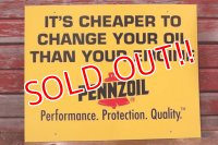 dp-191101-32 Pennzoil / 1990's Plastic Sign