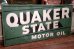 画像1: dp-191101-12 QUAKER STATE MOTOR OIL / 1940's METAL SIGN (1)